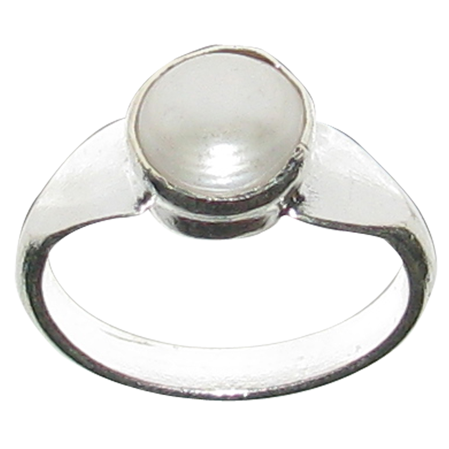 8 MM Pearl and Diamond Ring in White Gold | New York Jewelers Chicago