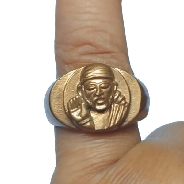 22K Hindu Sai Baba Gold Ring | Raj Jewels