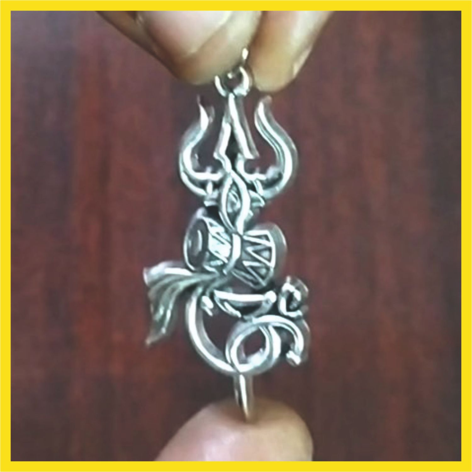 GPP2 – Aadhyathmik Om Damaruk Trishul Mishrama Loha Pendant-2